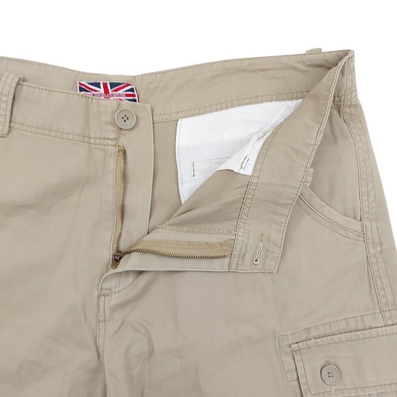 1688 Revolution Cargo Shorts Mens Size 40 Flat Front High Rise Pockets Khaki - Picture 7 of 8
